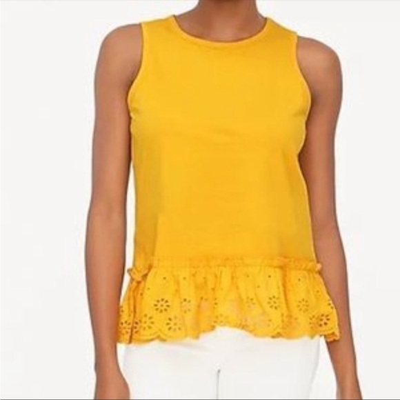J Crew Eyelet Trim Tank Top NWOT - Picture 1 of 7